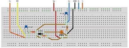 Figure 22. Variable attenuator breadboard circuit.