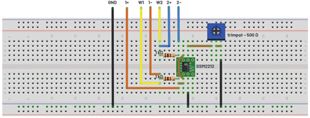 Figure 14. Breadboard connection of Widlar current mirror.