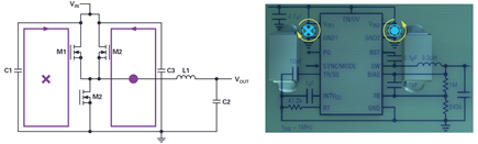 Figure 3. Magnetic cancellation in a Silent Switcher regulator.