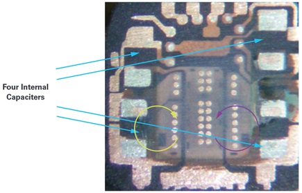 Figure 8. Decapped LT8640S Silent Switcher 2 regulator.