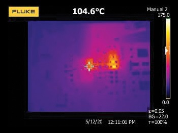図11. ADuM4221の熱画像