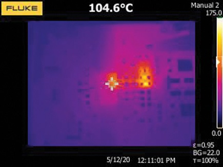 Figure 11. ADuM4221 thermal image.