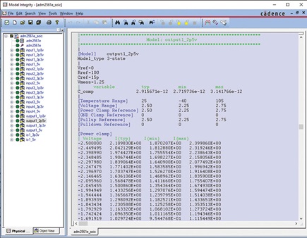 Figure 9. Sample representation of a 3-state output buffer model using Cadence Model Integrity.